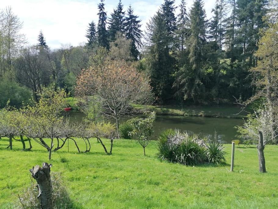Chalet En Pleine Nature Au Bord D'Un Etang Lanvallay Exterior photo